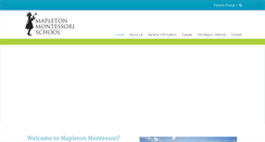 Desktop Screenshot of mapletonmontessori.org