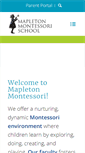 Mobile Screenshot of mapletonmontessori.org