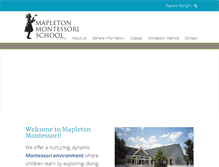 Tablet Screenshot of mapletonmontessori.org